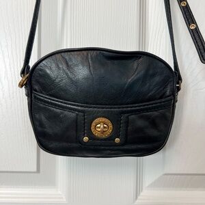 Marc by Marc Jacobs Black Leather Small Whimsigoth Grunge Y2K Crossbody Bag